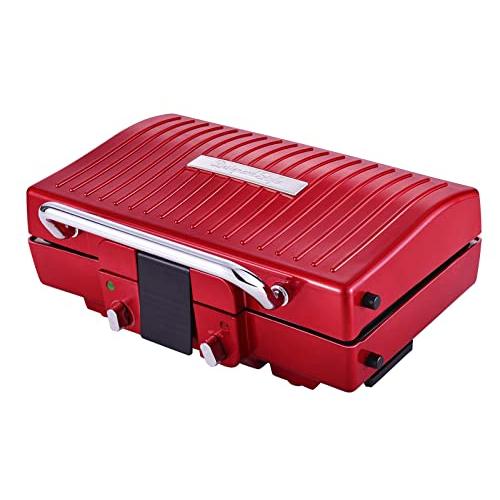 D&amp;S ディーアンドエス プレスグリル 挟んで焼くホットプレート 平面 波型 リバーシブルプレート ...