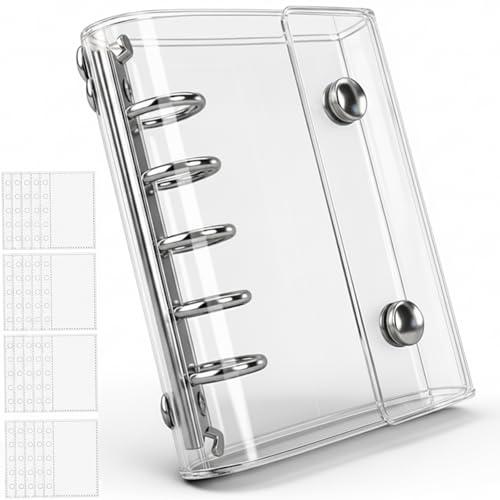 シール帳 プラバン 透明 M5 ミニ バインダー  リフィル*20枚  5穴 カードポケット シール...