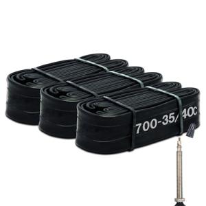 自転車 チューブ 3本セット 700Cインチ 700-35/40C 仏式60mm 前後プラス予備チューブ付き 自転車パンク修理 ロードバイク クロスバイク MTB 64753