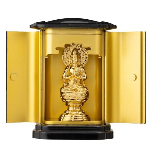 仏像 勢至菩薩(純金メッキ) PC厨子入り 仏師：渡辺景秋 原型＿ 午年生まれ 干支 十二支 守護本...