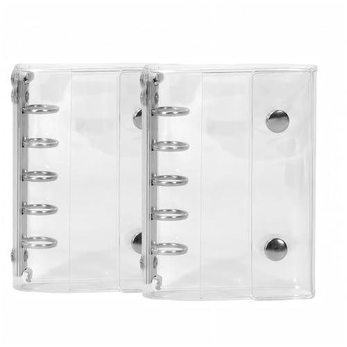 透明シール帳 2冊セット バインダー式 30枚リフィル付きクリアタイプ・選べる4色シールやプリクラの...