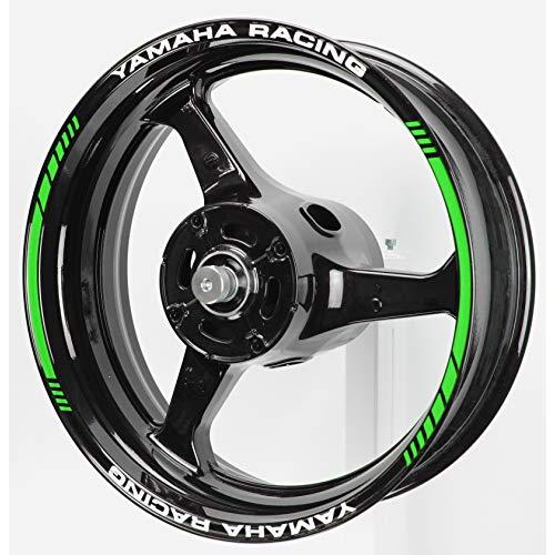 AxxL バイク 17インチ カスタム リムステッカー ヤマハレーシング SP6-Y (蛍光グリーン...