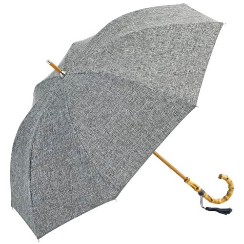 ビコーズ because 長傘 47cm UVカット約99% 日傘 ポリエステル バンブーハンドル ...