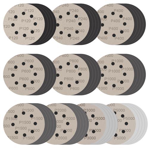 耐水ペーパー 125mm ディスクペーパー #120*5000番 ランダムサンダー ペーパー マジッ...