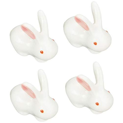 テーブルウェアイースト 箸置き かわいいうさぎ ピンク耳うさぎ 4匹セット カトラリーレスト スプー...