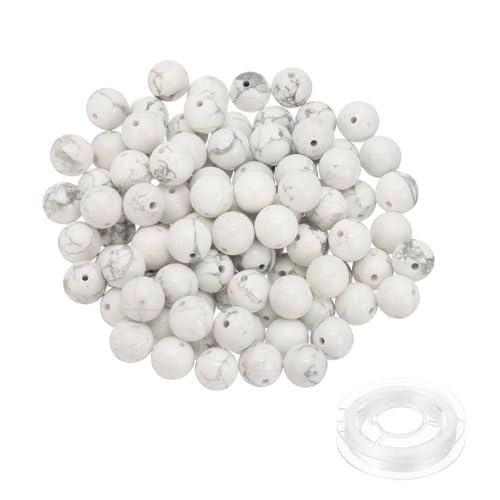 PATIKIL 10 mmアベンチュリンビーズ 100個 ラウンド天然宝石ビーズスムースストーンビー...