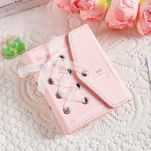 シール帳 透明 台紙 女の子 バインダー リフィル クリア かわいい PUレザー カードブック 3イ...