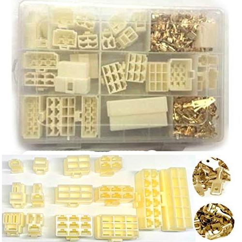 S.fields.inc バイク コネクター 圧着 端子 カプラー オス メス セット 旧車 バイク...