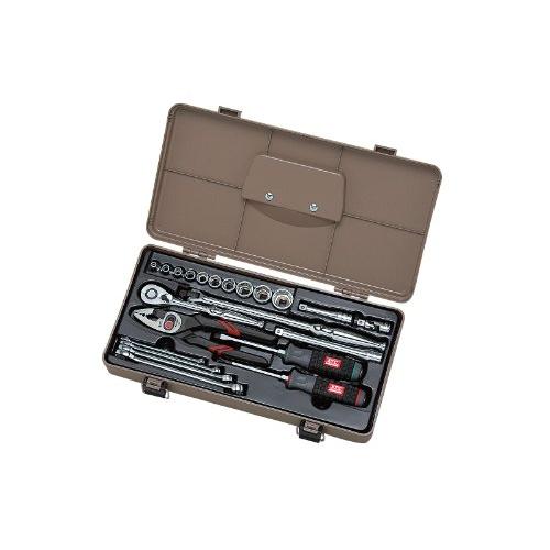京都機械工具(KTC)9.5sq.[22点組] 片開きプラハードケース工具セット SK3220P