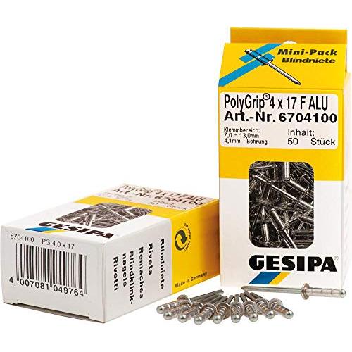 ゲシパ 詰め替え用リベット PolyGrip[[R上]] アルミ/スチール製 50本入り Φ4.8m...
