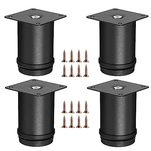 BSTKEY 4個セット キャビネットの脚 高さ調節可能 家具ソファサポート脚 ステンレス鋼テーブル...