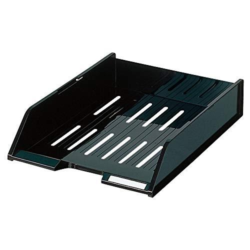 コクヨ(KOKUYO) レターケース スタッキングトレー A4 黒 DT-40NDZ