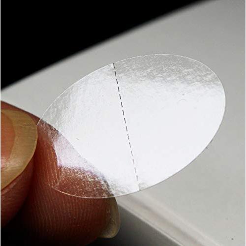 封印シール 16*23mm ミシン目入・スリット入  1000枚入 透明 楕円 業務用封印シール 5...