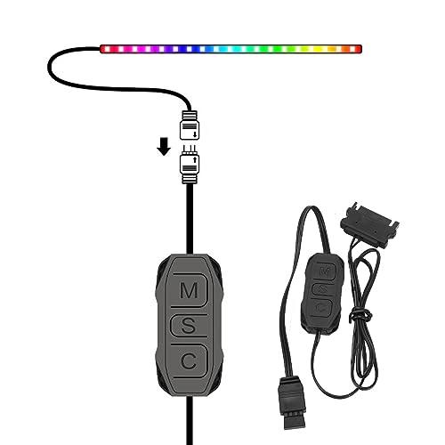 5V 3PIN ARGB コントローラー、複数のライトモード、 電源、手動制御 RGB コントローラ...