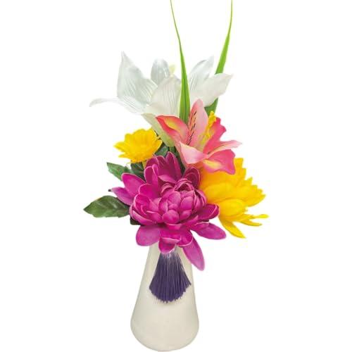 キューフラ(Q-FLA) アレンジメント お供えフラワー 花瓶セット P ピンク 仏花 お悔み 80...
