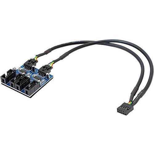 CERRXIAN 内部usb 増設 usb2.0 ヘッダー 分岐 usb2.0 内部 増設 マザーボ...