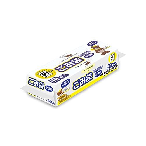 オルディ(Ordiy) ゴミ袋 30L 半透明 50枚入他社より5cm幅広いので分別ゴミ箱にぴったり...