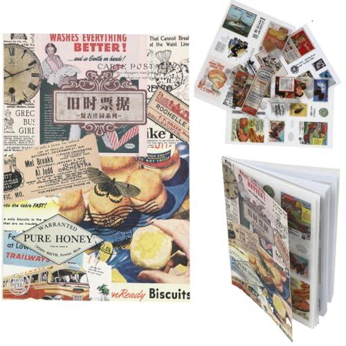 Kansha Heart 20ページ約250種 コラージュ 素材 フレークシール コラージュ素材 シ...