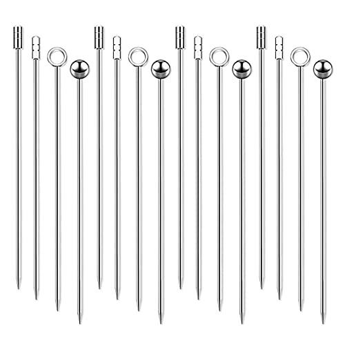 カクテルピック 16本セット ステンレス製 カクテルデコレーション 串焼き カクテルピン オードブル...