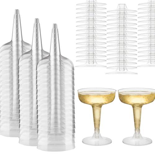 Niesporek カクテルグラス 使い捨て 60個入り シャンパングラス シャンパンタワー 硬質プ...