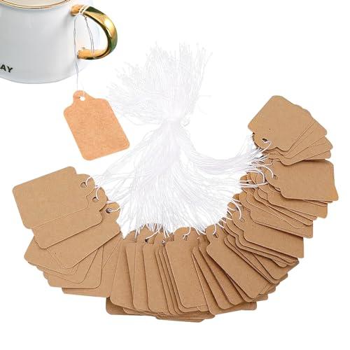 DreaModes 値札タグ クラフトタグ プライスタグ 約100枚セット 糸付き 下げ札 クラフト...