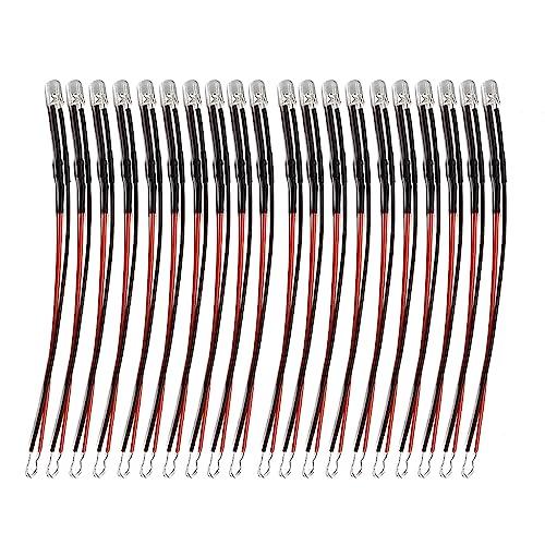 チップLED 3mm 20本入り 鉄道模型 電車模型 建物模型 模型電飾 配線付き 抵抗付属 ジオラ...