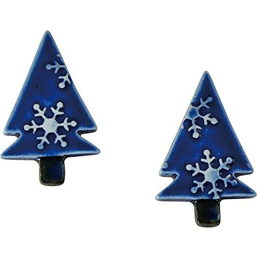 京焼 清水焼 凡窯 箸置 ペア (化粧箱入) 雪のツリー HBY626