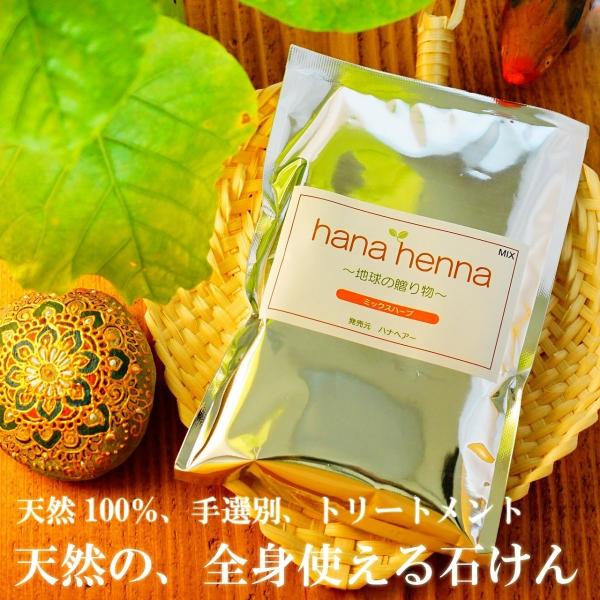 ヘナ ハナヘナ hana henna ミックスハーブ 100g 5個セット ハーブトリートメント 泡...