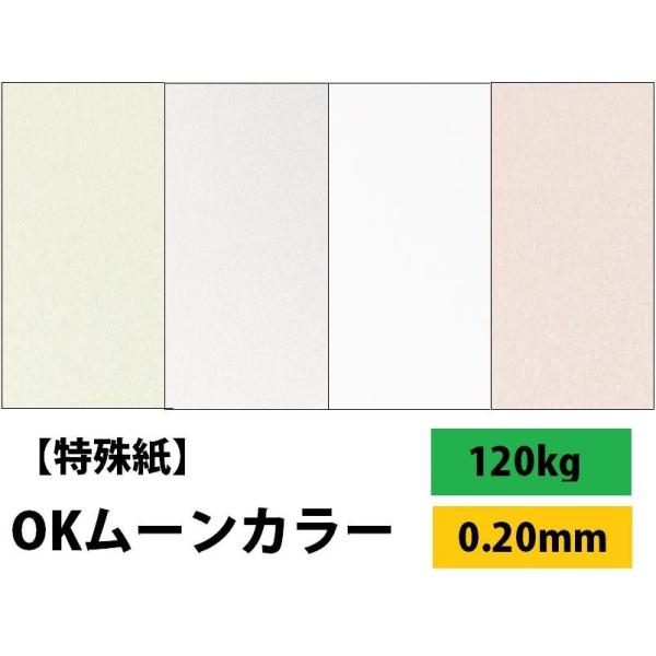 OKムーンカラー 120kg(0.20mm) 選べる4色 B4 50枚(ファンシーペーパー)