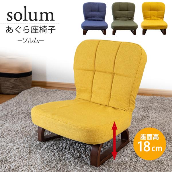 座椅子 あぐら座椅子 solum ソルム RMHZ-39 NV OLV MA 折り畳み コンパクト