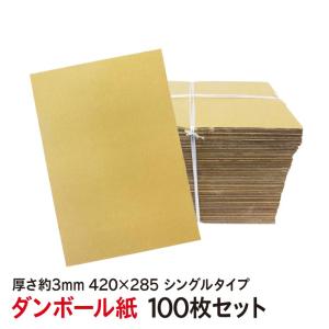 ダンボール 板 285*420サイズ 100枚セット シングルタイプ 補強材 無地 爪とぎ用 お試し 送料無料｜kamittell