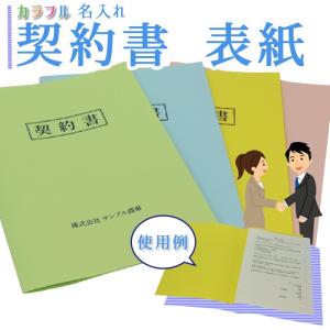 契約書 表紙 書類 整理 目立つ カラフル おしゃれ 10枚入り