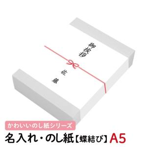 かわいいのし紙 蝶結び 花結び 熨斗紙 印刷 名前入り 名入れ 御祝 寿 御挨拶 内祝 20枚 A5 サイズ 送料無料｜紙ってるYahoo!店