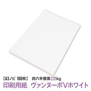 印刷用紙 ヴァンヌーボVスノーホワイト 100枚 A3ノビ（315mmx457mm