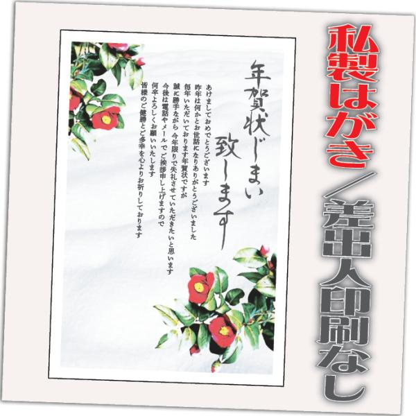 年賀状じまい 私製はがき 4枚 文章印刷済み 終活年賀状 年賀状辞退 2026年 差出人なし（デザイ...