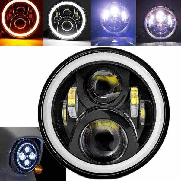 ホワイト An Eyes 7 インチ LED ヘッドライト ホンダ CB400 CB500 CB13...