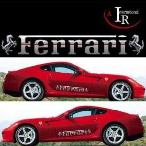 2枚SET Ferrari フェラーリ 特大 立体デザインプリントステッカー 1000mm幅