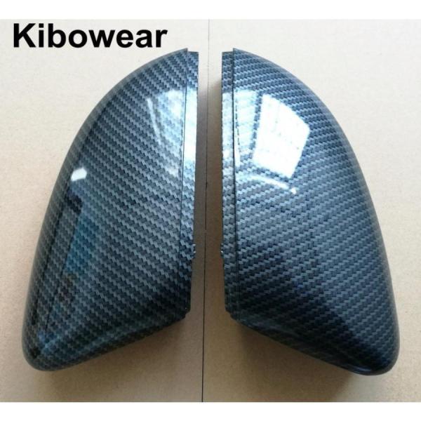 Kibowear vw ポロ 6R 6C サイドドアウィングカバー交換キャップカーボンルックフィット...