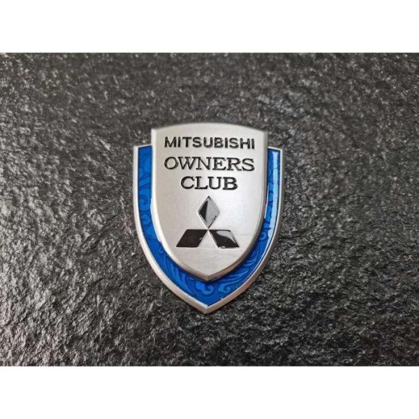 01最新発売三菱 Mitsubishi ステッカー エンブレム　金属製　CLUB カバー 自動車ロゴ...