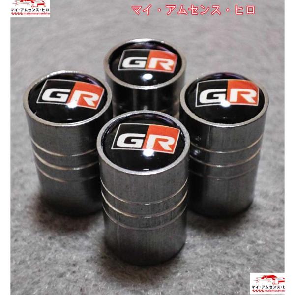 【GR】GAZOO Racing【ロングtype】タイヤバルブキャップ 4P【チタン】プリウスPHV...
