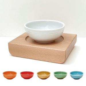 お椀 円形 筋入り 美濃焼き ねこテーブル用の商品画像