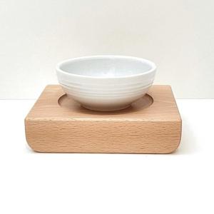 お椀 円形 筋入り 美濃焼き ねこテーブル用の詳細画像1