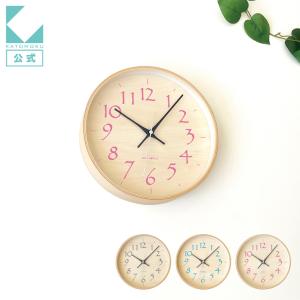壁掛け時計 電波時計 KATOMOKU plywood clock 23 S-size ナチュラル km