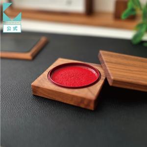 NANIGASHI 真鍮鋳物の『朱肉入れ』 金ムラ 四角 : 雑貨のお店セレクト