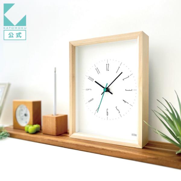 壁掛け時計 置き時計 KATOMOKU dual use clock 10 メープル km-147H...