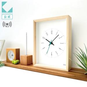 置き時計 電波時計 KATOMOKU dual use clock 10 メープル km-147HMRC 連続秒針 置き掛け兼用 静音 静か おしゃれ