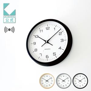 壁掛け時計 電波時計 KATOMOKU muku clock 13 ウォールナット km