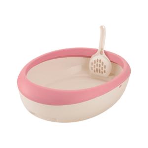 在庫限り 猫トイレ ラプレ ネコトイレ M スコップ付き オープン バスタブ型 舟型 シンプル かわいい おしゃれ 簡単お手入れ 固まる猫砂用 清潔 リッチェル