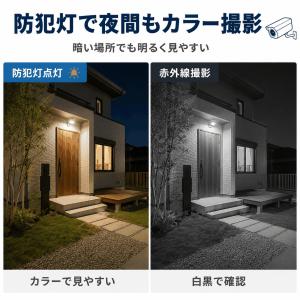 防犯カメラ 家庭用 ワイヤレス 屋外 モニター...の詳細画像4