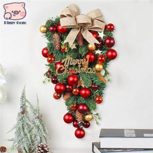 クリスマスリース 47cm クリスマス スワッグ 飾り 大きい オーナメント ナチュラル リース 玄関 ドア 壁掛け 庭園 部屋